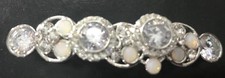 New Stunning Bridal Crystal Cluster  CZ Rhinestone Silver 3'' Hair Barrette