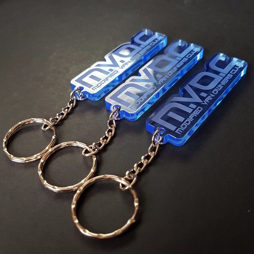 M.V.O.C - MODIFIED VAN OWNERS CLUB - Custom Made Keyrings - 6 Colours - Picture 22 of 35