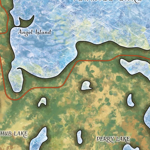 Manta de lana para cena de poliéster suave de diez millas del lago Minnesota - Imagen 5 de 24
