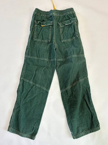 Mini Boden size 11 Y Green Corduroy yellow drawstring Pants B37 - Picture 2 of 2