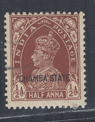 India - Chamba State 1938 GV sg83 Used - Imagen 1 de 2