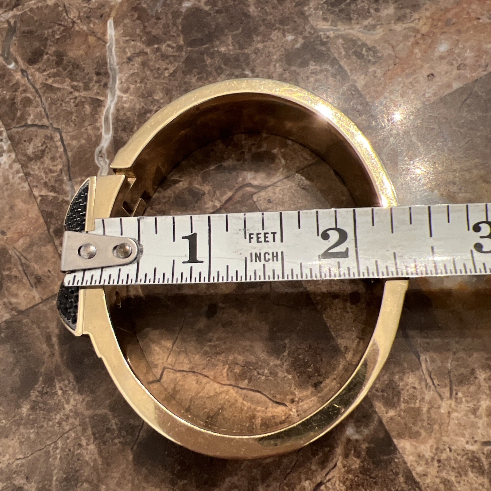 MICHAEL KORS EMBOSSED PYTHON CUFF HINGED WITH BLA… - image 16