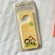 Koala Baby Door Hanger-Jungle Theme-NURSERY ROOM NAME PERSONALIZED GIFT- Yellow