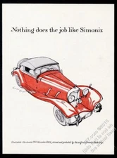 1959 1937 Mercedes-Benz 540K car art Simoniz Wax vintage print ad