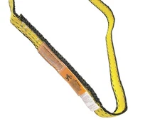 1" x 5' Yellow Polyester Endless Sling 1-Ply | Lifting Towing Strap | 3200 lbs