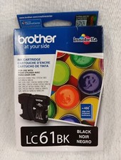 Brother LC61BK Black Ink Cartridge Standard Yield Innobella Genuine NEW Exp 9/22