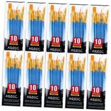 AROIC Paint Brushes, 10 Pack Pcs Acrylic Paint Brushes Artist Paint 100 Blue