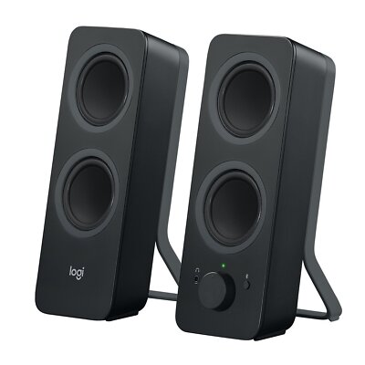 Logitech Z207 Bluetooth Computer Speakers Rich Stereo Sound Easy Switch Techn...