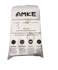 Stretch Ultra Soft Fitted Bassinet Sheet Set 2 Pack, Universal Fit for Bassinets