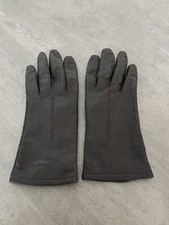 VTG Fownes Black Soft Leather Gloves Polyester Lining, Women  s Size 7, WPL 9522