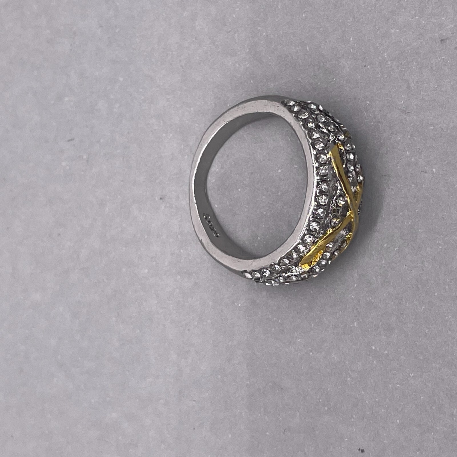 925 Sterling Silver Infinite Loop Rhinestone Crys… - image 3