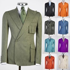 Giacca uomo estiva bottoni singoli laterali blazer vintage tuta laurea sartoriale