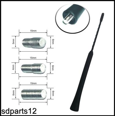 Antenne Radio Courte 10 Cm Noir Universelle - Pour Autoradio Voiture - Montage Haut De Pare-brise