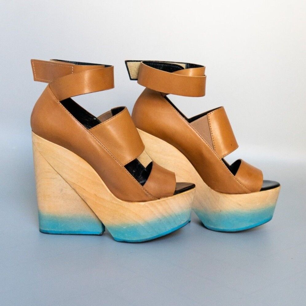 PIERRE HARDY Leather Platform Sandals Size EU 36 preowned