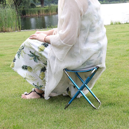 Outdoor Folding Stool Fishing Chair Convenient Lightweight Camping - Picture 4 of 12