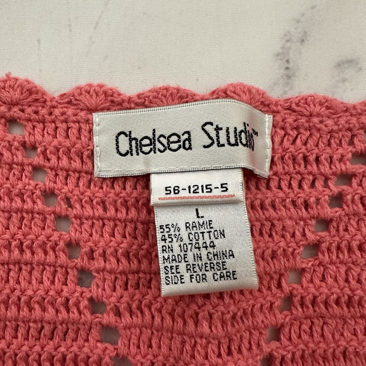 mommy様 Chelsea Studio Womens Vintage Y2k Cardigan Sweater Size L Coral