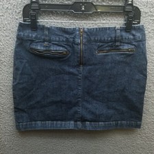 Old Navy 8 Vintage Blue Straight  Pencil Jean Skirt 29.25" 14.75" 0"