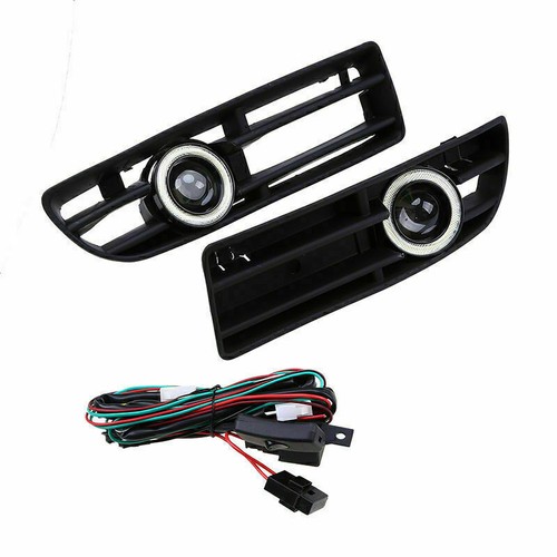 Pair Front Bumper Fog Light Grille Grill LED DRL Lamp For VW Bora MK4 1999-2004 - Picture 7 of 9