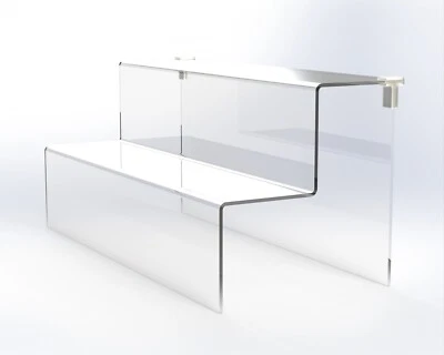 Double Steps Acrylic Display Stand, Fit Detolf 15"W x 7"D 7"H MADE IN USA