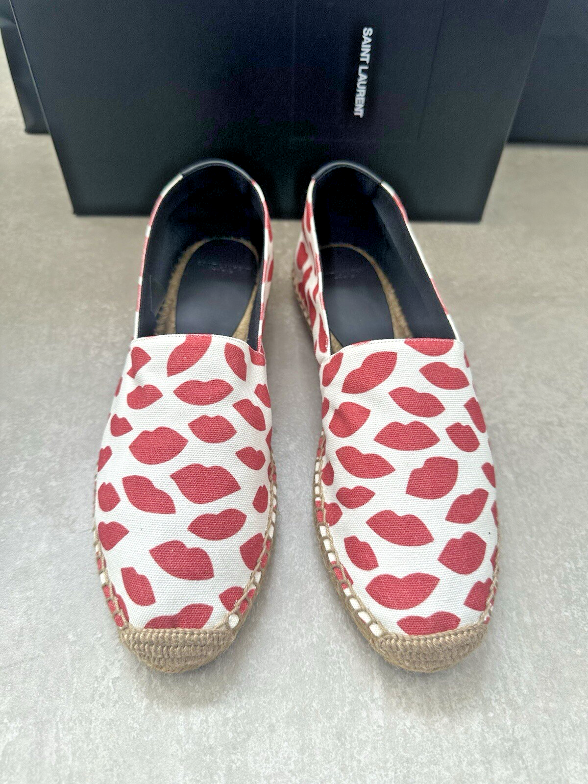 Saint Laurent YSL kiss espadrillas scarpe da donna 104166G EU 40 UK 7 RRP £ 500