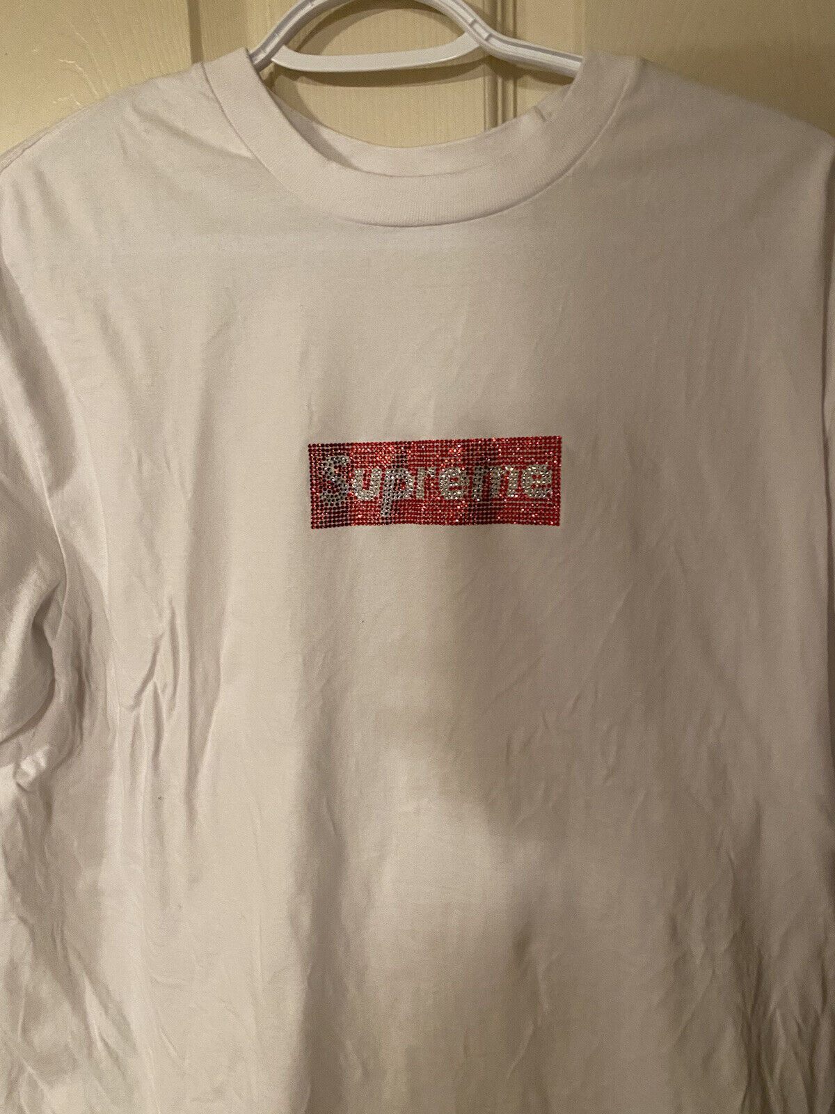 Supreme Swarovski box logo tee