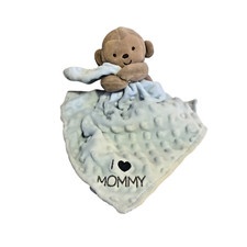 Carters Monkey Lovey Blue Child Of Mine I Love Mommy Security Blanket 2017