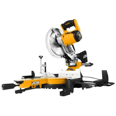 JCB TOOLS JCB Electric Sliding Mitre Saw, Corded, 254mm 10" Disc Cutter 2000W, 230-240V