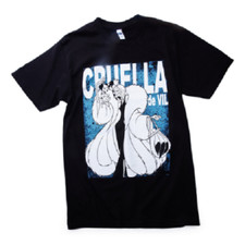 Disney's Cruella De Vil Standard Black Adult T-Shirt Classic Animated Style