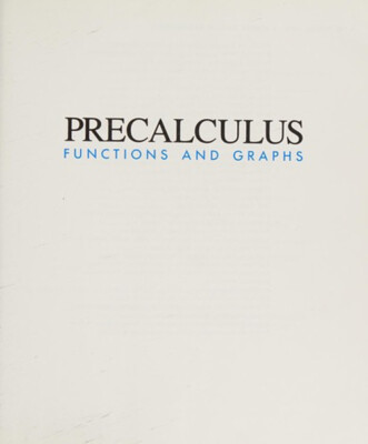 Precalculus : Functions and Graphs Hardcover Earl William Swokows