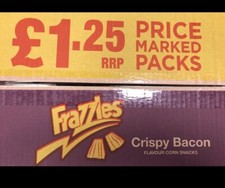 Full Box of 18 Packs of Smiths Frazzles Crispy Bacon Snacks Crisps 75g Bag