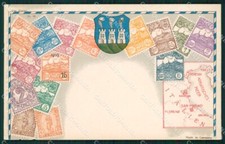 San Marino Philately Map FOLD Postcard MQ5619