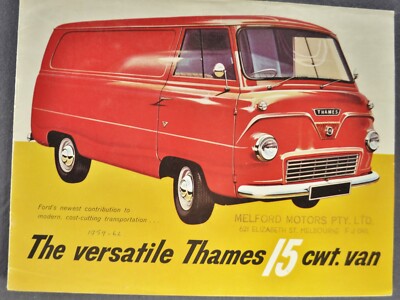 1959 Ford Thames 15 cwt Cargo Van Catalog Brochure Nice Original 59  Australia