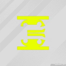 FLUORESCENT YELLOW IAME X30 HEAD STICKER KIT - KARTING - JakeDesigns