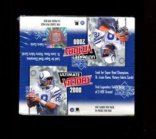 2000 Upper Deck Ultimate Victory Football Hobby Box Tom Brady RC Year