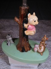 Vintage Porcelain Disney Winnie the Pooh Lamp Nursery Eeyore Piglet Tigger
