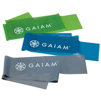 Gaiam Restore Strength & Flexibility Kit Dehnungsbänder 3 Widerstandsbänder Set