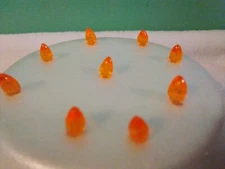 63 Orange Mini Twist Pin Lights For Ceramic Christmas Tree.  1/16" Stem Diameter