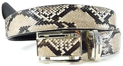 Men's Snake Skin Embossed Genuine Top Grain Leather Metal Buckle Dress Belt Men's Snake Skin Embossed Genuine Top Grain Leather Metal Buckle Dress Belt