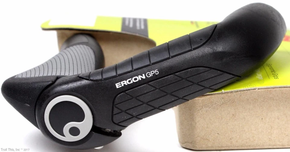 Ergon GP5-L Grande Ergo 5 Dedos Manillar Bicicleta Empuñaduras Extremos Barra MTB/Híbrido Foto 3 de 4