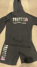 TRAPSTR Hoodie + Shorts Set , Pink And Black , Size Xs ( Fits A Little Bigger )