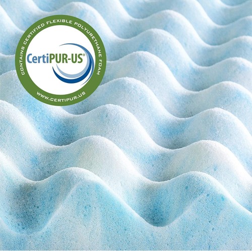 ZINUS Memory Foam Mattress Topper Sleeper Sofa Thick Gel Swirl Bed Toppers 2" - Picture 5 of 9