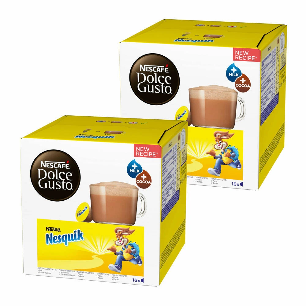 Nescafé Dolce Gusto Nesquik, Pack of 2, 2 x 16 Capsules