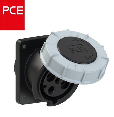 PCE 434-7 CEE-flanged socket sloping (100x112) [63A 4p 7h IP67] POWER TWIST