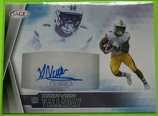 2022 Sage Collectibles Football RC Auto SPA-XV Xazavian Valladay NY Jets