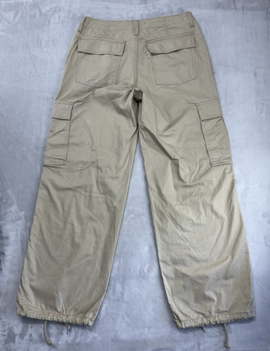 Levis 94 Baggy Cargo Hose Damen 29 Beige Locker Weites Bein Cinched Ankle Skater Y2K - Bild 2 von 20