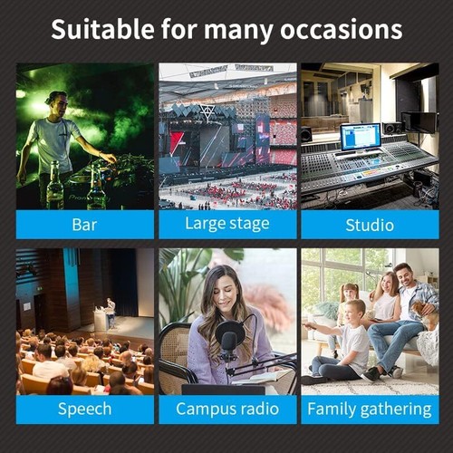 7 Channel DJ Audio Mixer USB Audio Mixer Sound Board Mixing Console w/Bluetooth - Picture 15 of 15