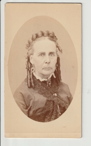 Burlington Vermont Viktorianische Ära CDV einer Dame in Spitze von Burnham Studio of VT