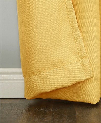 No.918 Montego Textured 48 X 63"  Grommet Yellow  Window Curtain Panel - Bild 3 von 6