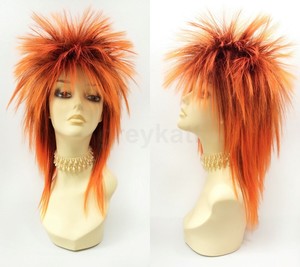 orange mullet wig