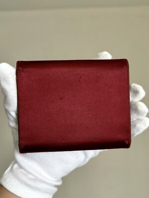 Prada Red Nylon Trifold Triangle Logo Wallet | eBay